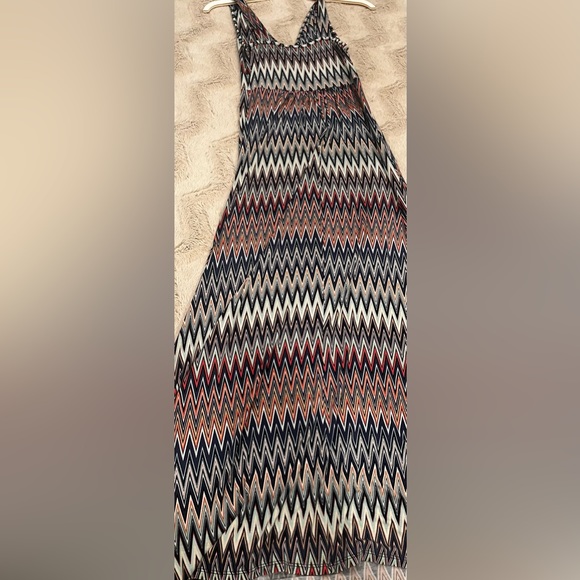 LoveApella Maxi Dress, Chevron Patterned, Multicolored, Size S - Picture 2 of 5